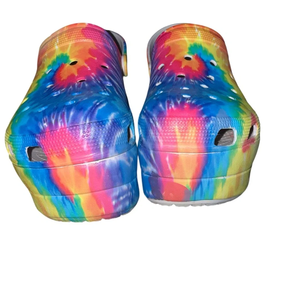 Colorful Tie-Dye Gardner Clogs Platform Size 9M